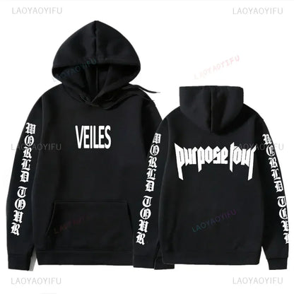 Hoodies Men Justin Bieber Purpose Tour fashion Print Hip Hop Streetwear Fleece Warm Hoody Men Women Pullover Hoodie Sweatshirt
