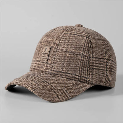 Warm Winter Baseball Cap with Ear Flaps for Men