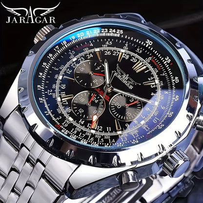 High-End Men's Watches Are a Stylish and Functionally Practical Mechanical Timepiece Made of Stainless Steel, Featuring a Hollow Design and a Large Dial. Its Attractive Appearance Makes It Suitable for Everyday Gifts, and It