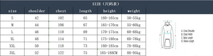 Hoodie Men's Trendy Brand Versatile Hong Kong Style High Street American Printed Top Autumn and Winter Coat Streetwear Anime