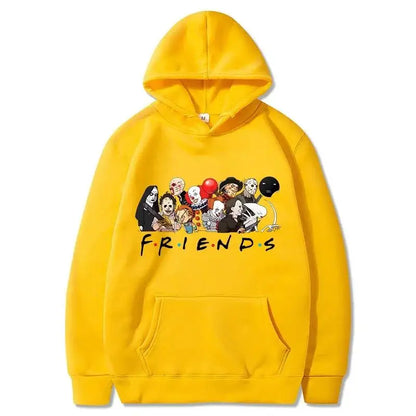 Halloween Hoodies Men Fashion Long Sleeve Friends Sweatshirts Women Novelty Horror Movie Casual Harajuku Pullovers Sudaderas