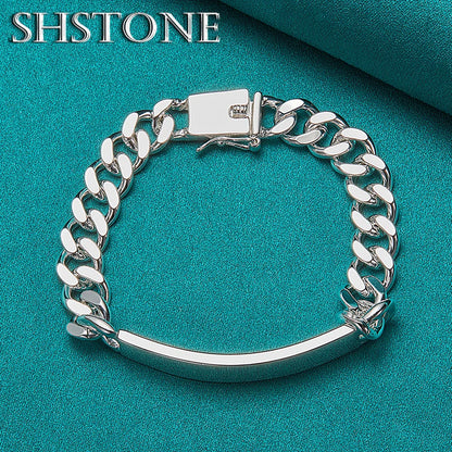 Vintage 925 Sterling Silver Cuban Bracelet