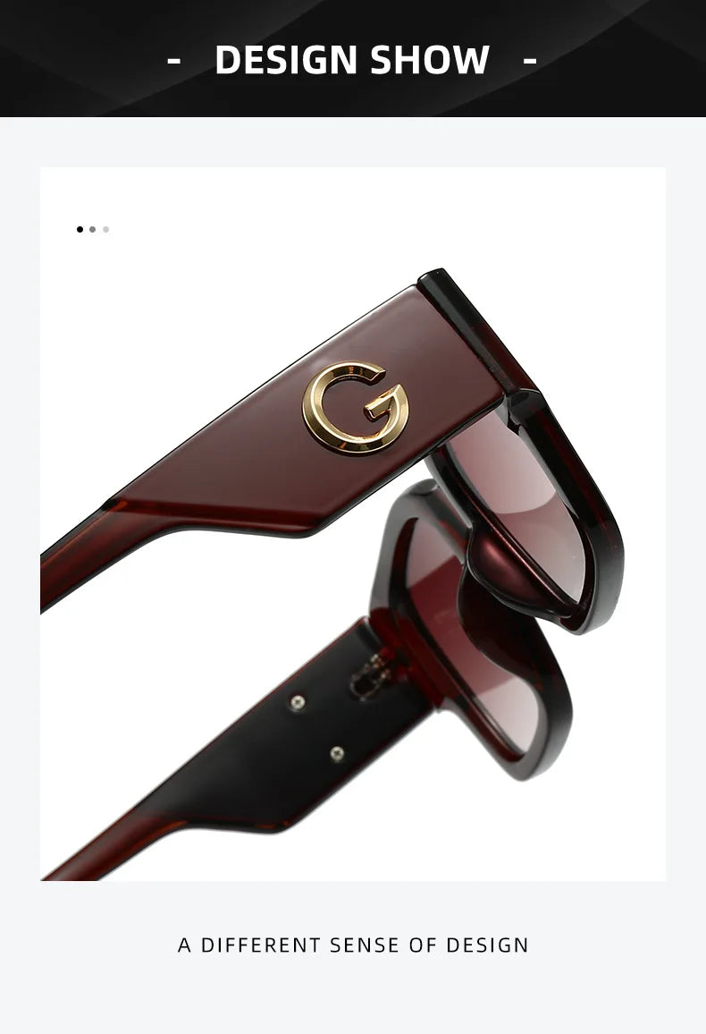 Luxury Brand G Fashion Sunglasses For Women And Men European and American Stylish Square Designer Glasses Unisex Eyewear UV400