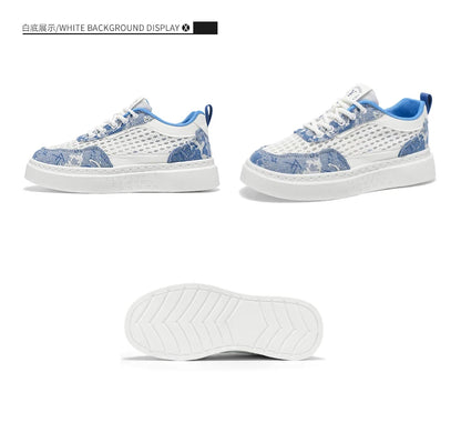 New Sneakers Casual Mens Designer Ethnic Style Board Shoes Fashion Fabric Breathable Increased Internal Flat Platform Shoes39-44