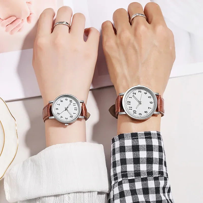 Men Watches Business Wrist Watch Luxury Leather Strap Analog Watches Quartz Wristwatches Clock Men Women Casual Simple Watch
