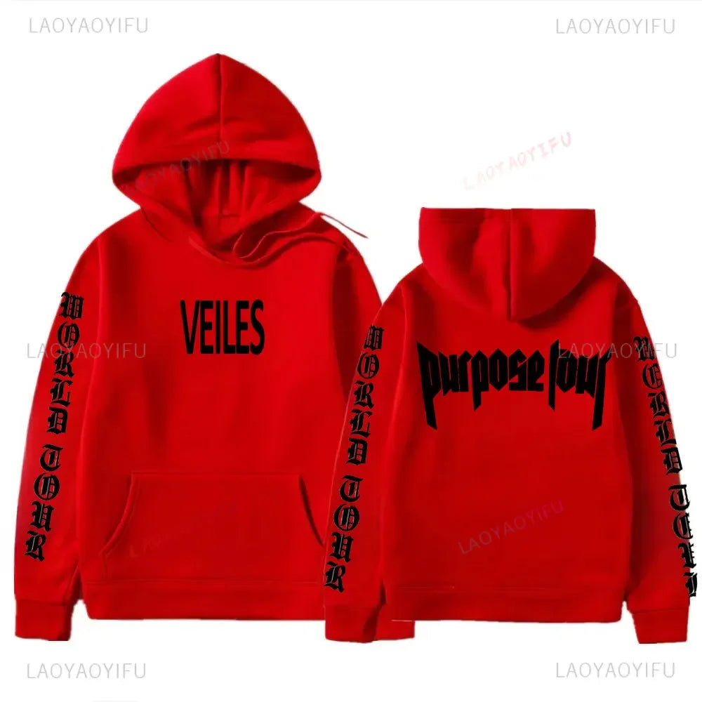Hoodies Men Justin Bieber Purpose Tour fashion Print Hip Hop Streetwear Fleece Warm Hoody Men Women Pullover Hoodie Sweatshirt