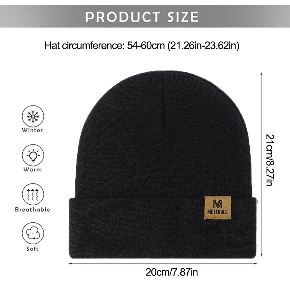 Riding Hat Knit Cuffed Beanie for Men Women