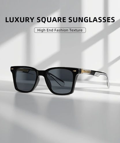 Luxury Square Sunglasses Men Women Retro Business Sun Glasses Male Daily Driving Travelling Shades UV400