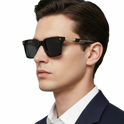 Luxury Square Sunglasses Men Women Retro Business Sun Glasses Male Daily Driving Travelling Shades UV400