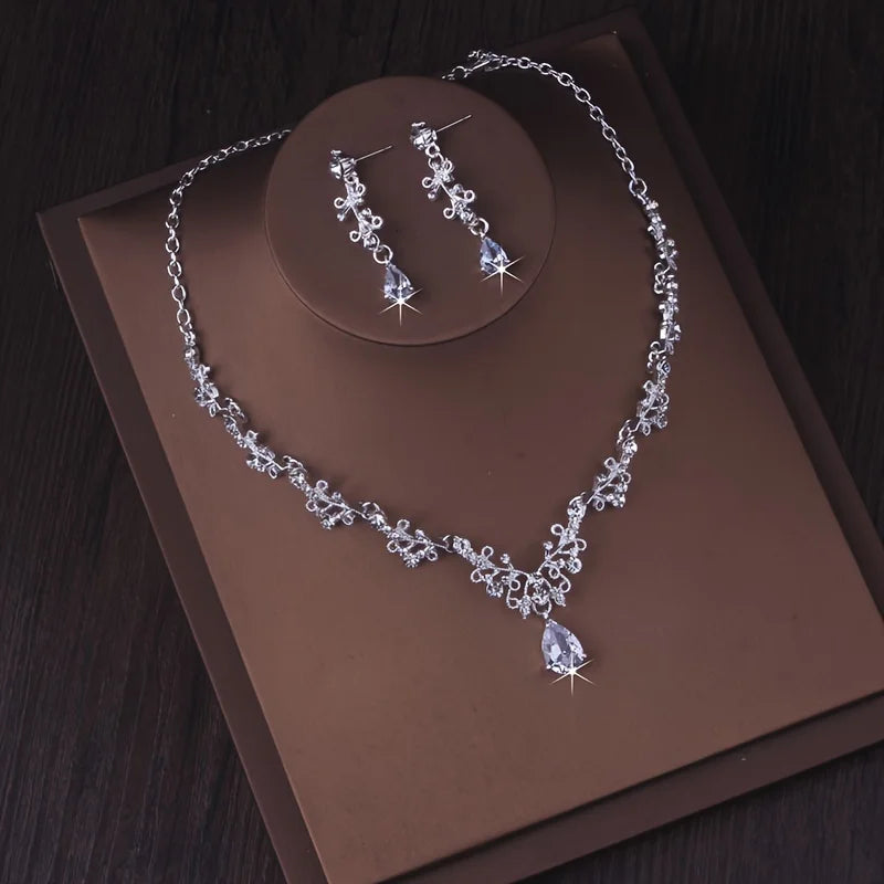 High-End Wedding Bride Accessories Crown Necklace