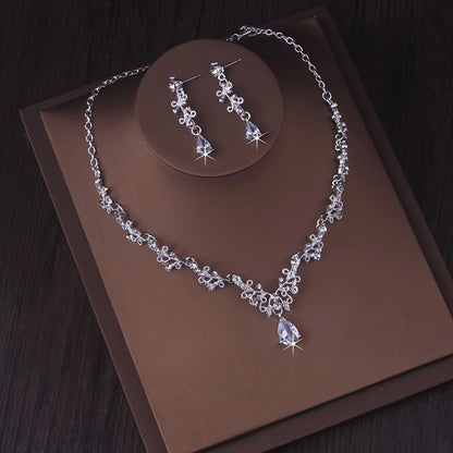 High-End Wedding Bride Accessories Crown Necklace