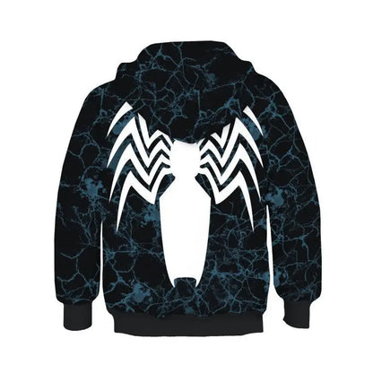 Anime 3D Printed Spider Gwen Hoodie Movie Cosplay Costume Hooded Pullover Kids Streetwear Child Halloween Party Cloak Sweatshirt