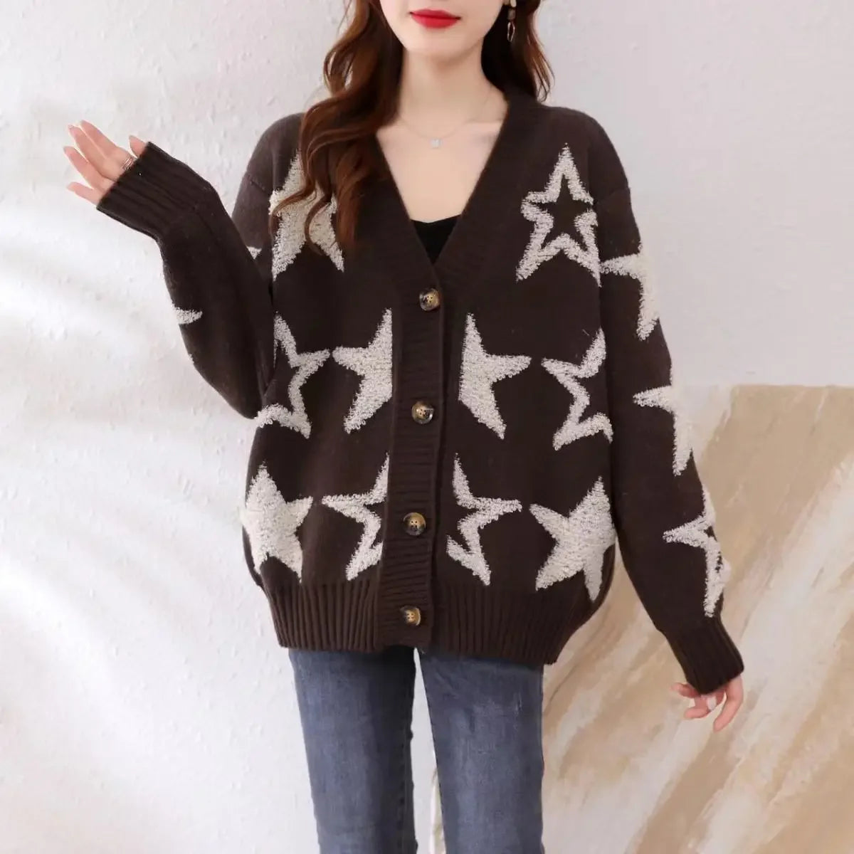 Outerwear Fashion 2025 Knitted Sweater Woman Coat Cardigan for Women Graphic Chic Youth Attractive Wear To Work Trend Casual Y2k