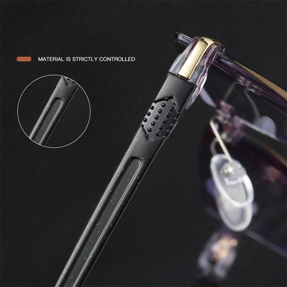 Reading Glasses Men Anti Blue Rays Presbyopia Goggles Women Vintage Rimless Eyewear Diopter +1.0 1.5 2.0 2.5 3.0 3.5 4.0 Окуляри