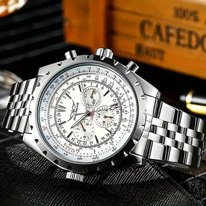 High-End Men's Watches Are a Stylish and Functionally Practical Mechanical Timepiece Made of Stainless Steel, Featuring a Hollow Design and a Large Dial. Its Attractive Appearance Makes It Suitable for Everyday Gifts, and It