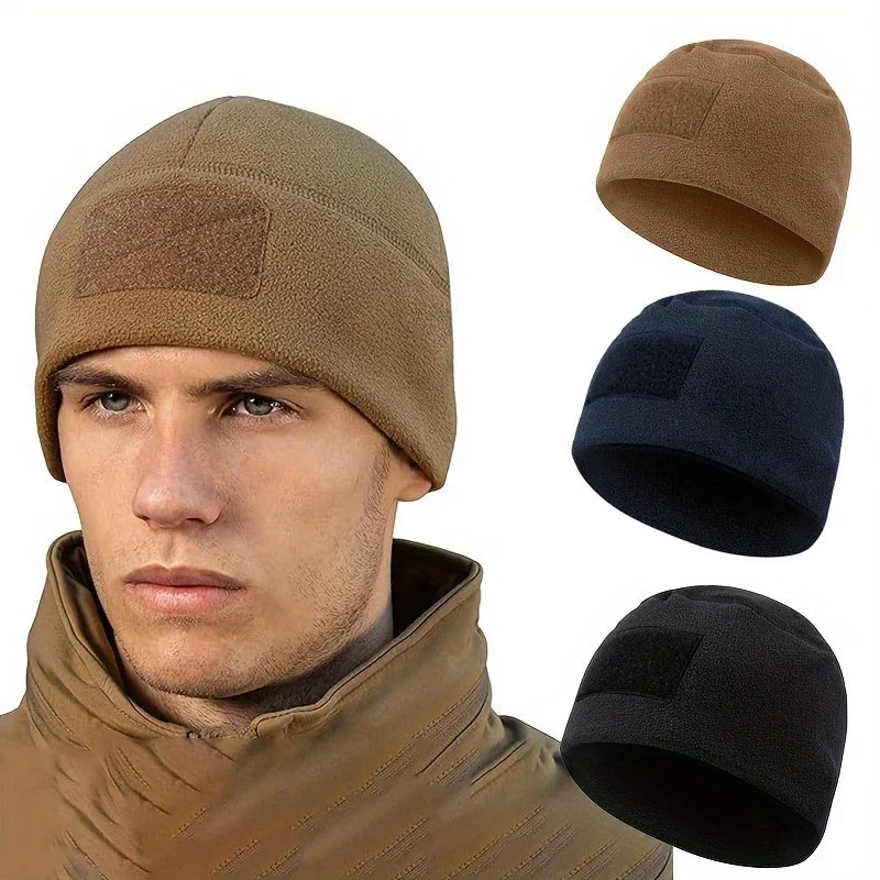 Windproof Tactical Beanie - Thick, Warm Knit Hat for Outdoor Activities