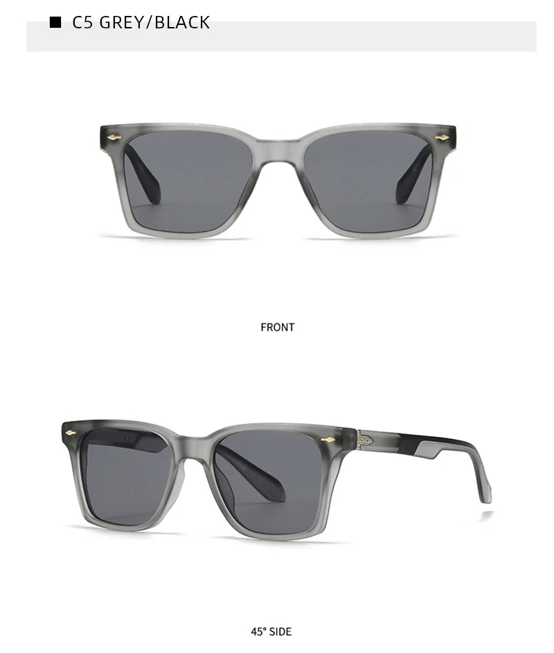 Luxury Square Sunglasses Men Women Retro Business Sun Glasses Male Daily Driving Travelling Shades UV400