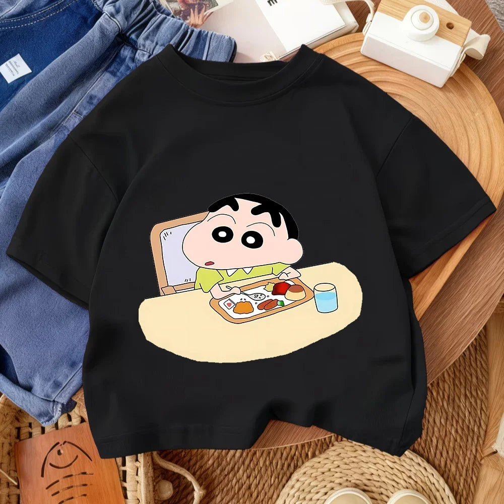 Summer Trendy Casual Tee Cute Cartoon Print tops