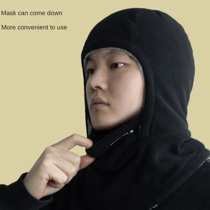 Warm Headgear Fleece Balaclava Cycling Cap Cold-proof Windproof Warm Hood and Hat Thicken Thermal Ski Windproof Cap Women Men