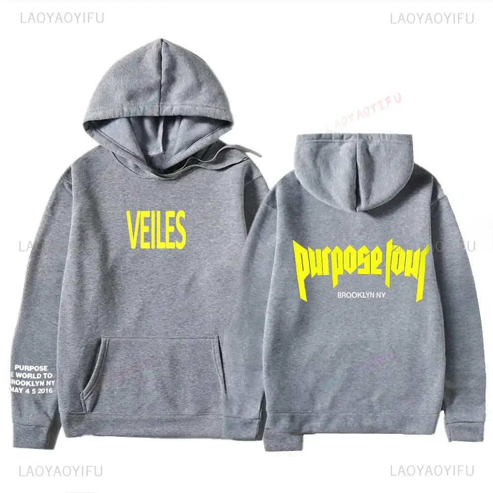 Hoodies Men Justin Bieber Purpose Tour fashion Print Hip Hop Streetwear Fleece Warm Hoody Men Women Pullover Hoodie Sweatshirt