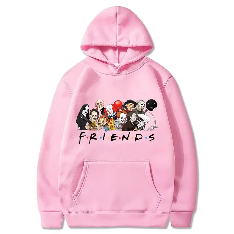 Halloween Hoodies Men Fashion Long Sleeve Friends Sweatshirts Women Novelty Horror Movie Casual Harajuku Pullovers Sudaderas