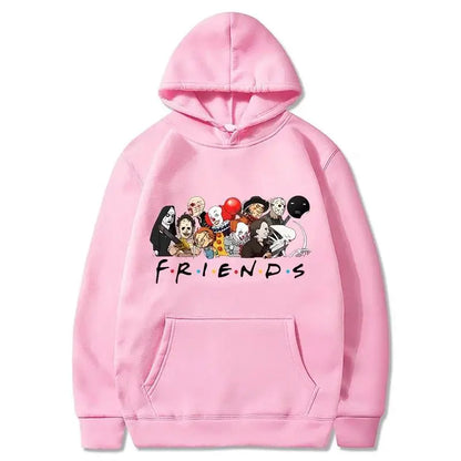 Halloween Hoodies Men Fashion Long Sleeve Friends Sweatshirts Women Novelty Horror Movie Casual Harajuku Pullovers Sudaderas