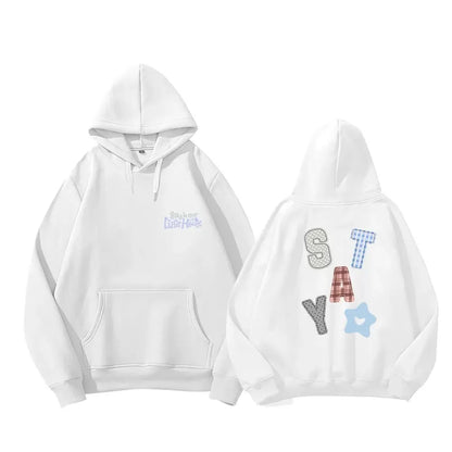Hoodies STAY In Our Little House Zipper Hoodie Kpop Fashion Star Same Letter Print Sweatshirt High Quality Cotton Thick T Shirt