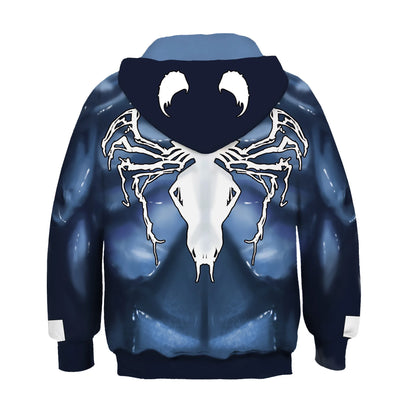 Anime 3D Printed Spider Gwen Hoodie Movie Cosplay Costume Hooded Pullover Kids Streetwear Child Halloween Party Cloak Sweatshirt