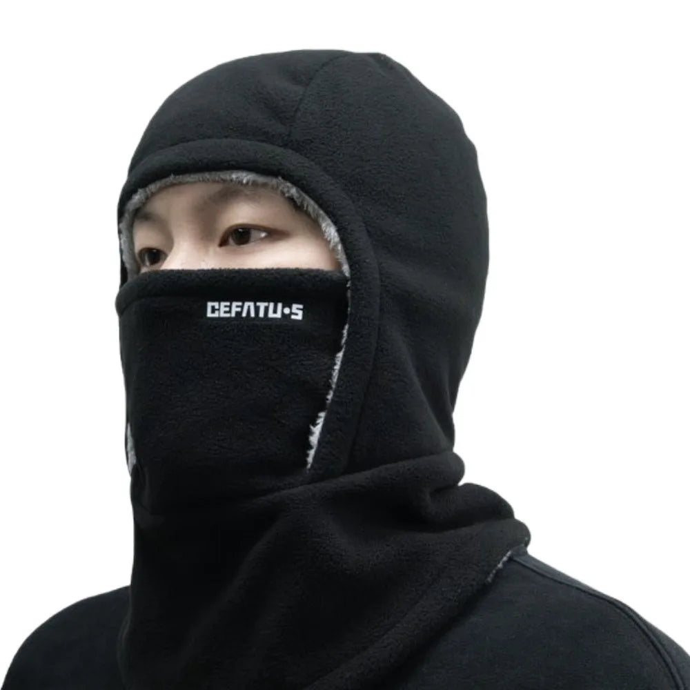 Warm Headgear Fleece Balaclava Cycling Cap Cold-proof Windproof Warm Hood and Hat Thicken Thermal Ski Windproof Cap Women Men