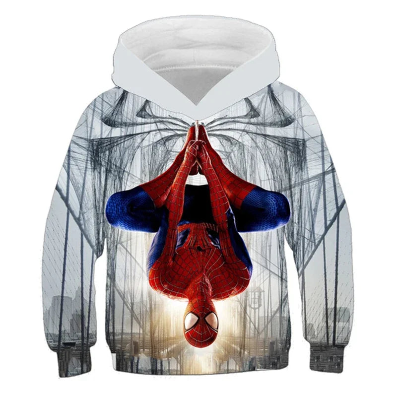 Girls Spring Marvel Spider-Man Venom Hoodie Superhero 3D Print Baby Boy Clothes Kids Casual Sportswear Hooded