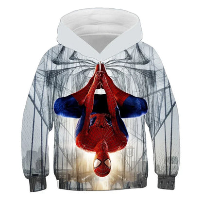 Girls Spring Marvel Spider-Man Venom Hoodie Superhero 3D Print Baby Boy Clothes Kids Casual Sportswear Hooded