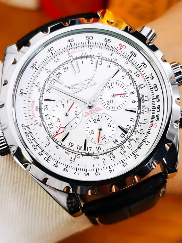 High-End Men's Watches Are a Stylish and Functionally Practical Mechanical Timepiece Made of Stainless Steel, Featuring a Hollow Design and a Large Dial. Its Attractive Appearance Makes It Suitable for Everyday Gifts, and It