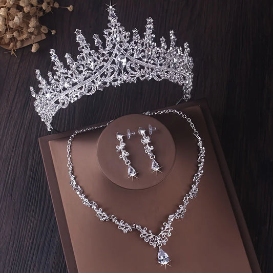 High-End Wedding Bride Accessories Crown Necklace