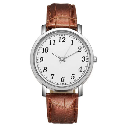 Men Watches Business Wrist Watch Luxury Leather Strap Analog Watches Quartz Wristwatches Clock Men Women Casual Simple Watch