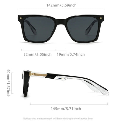 Luxury Square Sunglasses Men Women Retro Business Sun Glasses Male Daily Driving Travelling Shades UV400