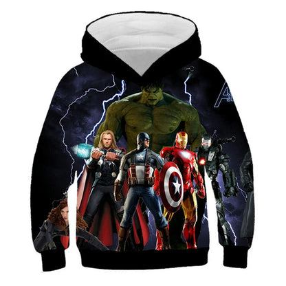 Girls Spring Marvel Spider-Man Venom Hoodie Superhero 3D Print Baby Boy Clothes Kids Casual Sportswear Hooded