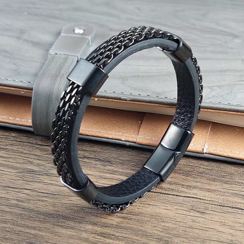Magnetic Buckle Stainless Steel Rope Weaving Jewelry