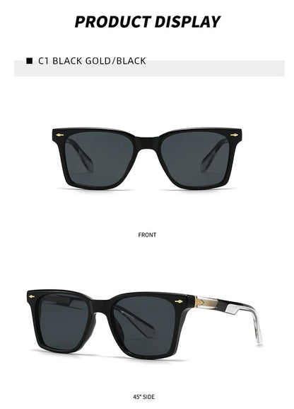 Luxury Square Sunglasses Men Women Retro Business Sun Glasses Male Daily Driving Travelling Shades UV400