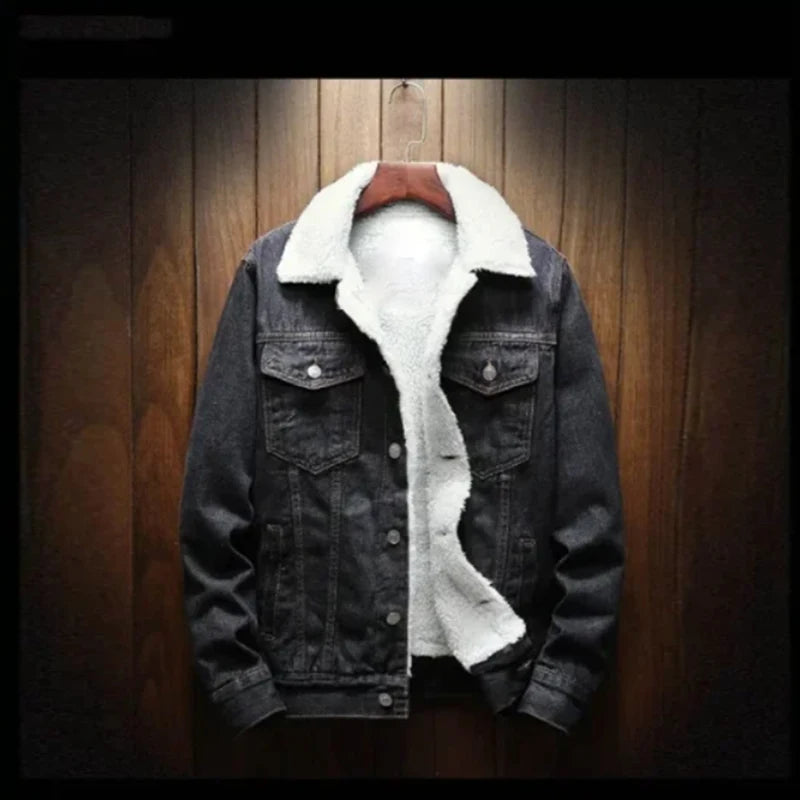 Men Winter Jean Jackets Outerwear Warm Denim Coats New Men Large Size Wool Liner Thicker Winter Denim Jackets