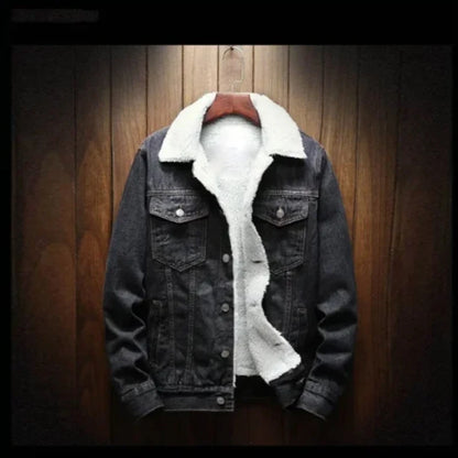 Men Winter Jean Jackets Outerwear Warm Denim Coats New Men Large Size Wool Liner Thicker Winter Denim Jackets