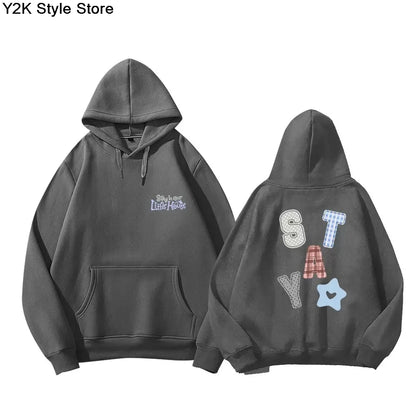 Hoodies STAY In Our Little House Zipper Hoodie Kpop Fashion Star Same Letter Print Sweatshirt High Quality Cotton Thick T Shirt