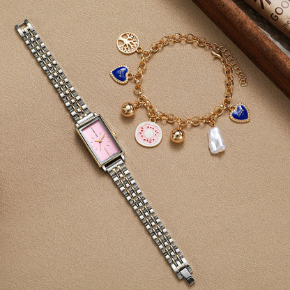 Womens Watch Fashion Dress Female Watches for Women Analog Quartz Stainless Steel Waterproof Luminous Two Tone Ladies Wristwatch