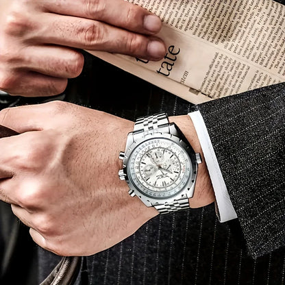 High-End Men's Watches Are a Stylish and Functionally Practical Mechanical Timepiece Made of Stainless Steel, Featuring a Hollow Design and a Large Dial. Its Attractive Appearance Makes It Suitable for Everyday Gifts, and It