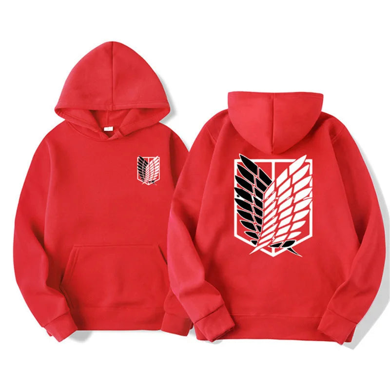 Men's Hoodie Anime Hoodies Men and Women Streetwear Pullover Harajuku Shingeki No Kyojin Hoodies Sweatshirt