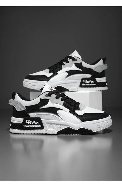 Men's Sneakers Men's Comfortable Platform Shoes 2024 Trend Lace-up Vulcanized Shoes White Casual Sneakers Zapatillas