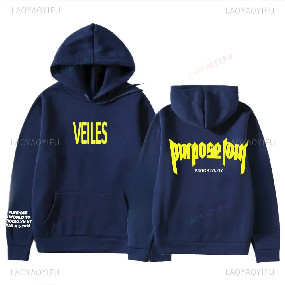 Hoodies Men Justin Bieber Purpose Tour fashion Print Hip Hop Streetwear Fleece Warm Hoody Men Women Pullover Hoodie Sweatshirt
