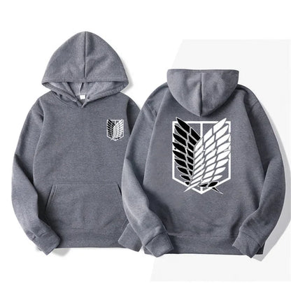 Men's Hoodie Anime Hoodies Men and Women Streetwear Pullover Harajuku Shingeki No Kyojin Hoodies Sweatshirt