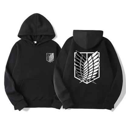 Men's Hoodie Anime Hoodies Men and Women Streetwear Pullover Harajuku Shingeki No Kyojin Hoodies Sweatshirt
