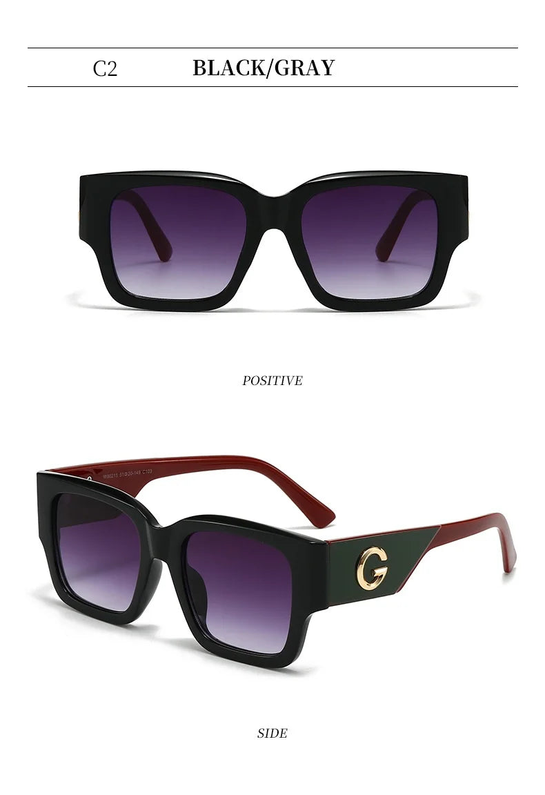 Luxury Brand G Fashion Sunglasses For Women And Men European and American Stylish Square Designer Glasses Unisex Eyewear UV400