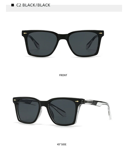 Luxury Square Sunglasses Men Women Retro Business Sun Glasses Male Daily Driving Travelling Shades UV400